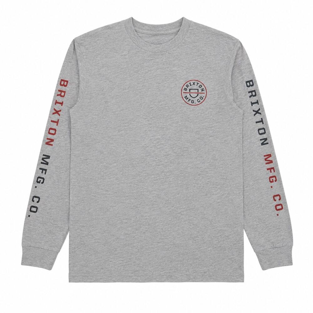 Brixton MFG. Co. Gray Long Sleeve Graphic Tee